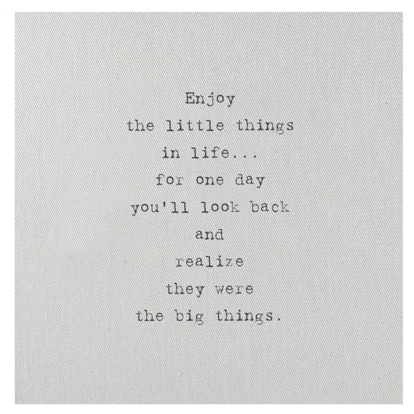 Enjoy the Little Things Mini Canvas, Feathered Farmhouse