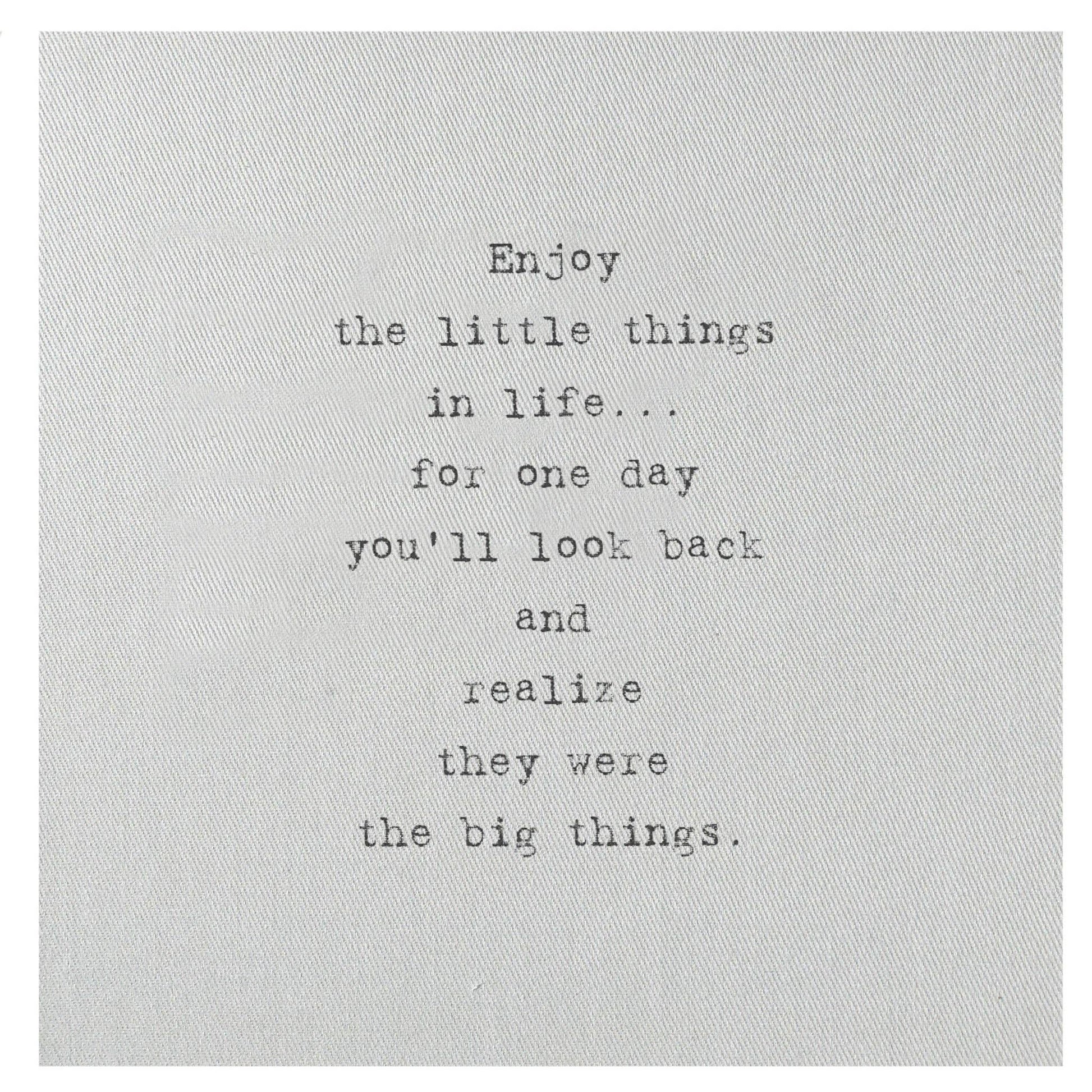 Enjoy the Little Things Mini Canvas, Feathered Farmhouse