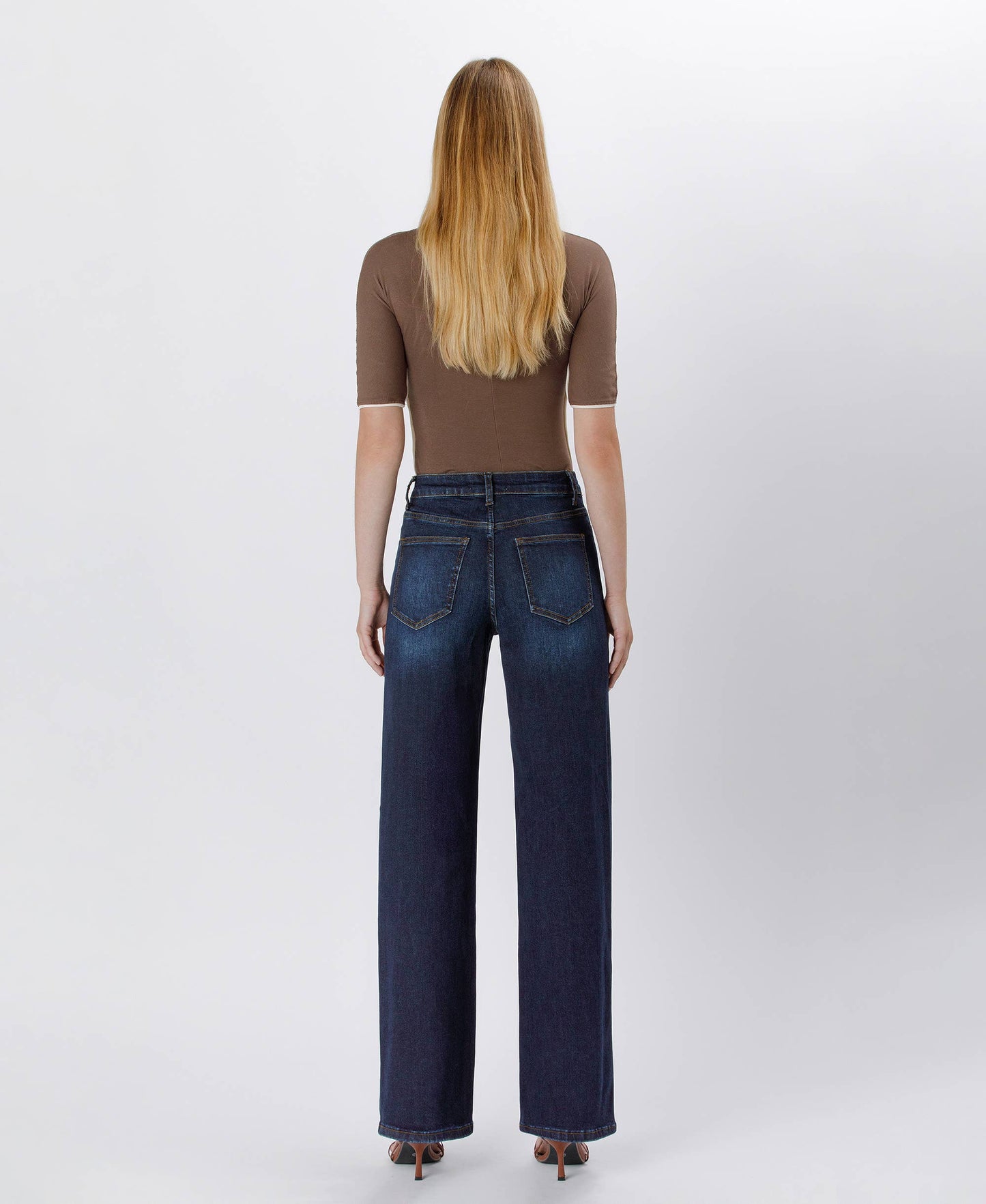 90's Vintage Super High Rise Dark Wash Loose Jeans, Feathered Farmhouse
