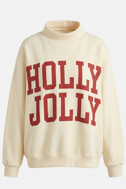 Holly Jolly Reversible Mock-Neck Sweatshirt
