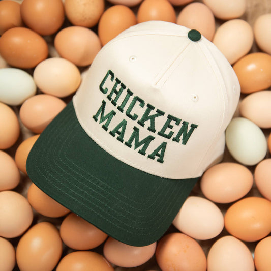 Western 'Chicken Mama' Women's Embroidered Trucker Hat, Feathered Farmhouse