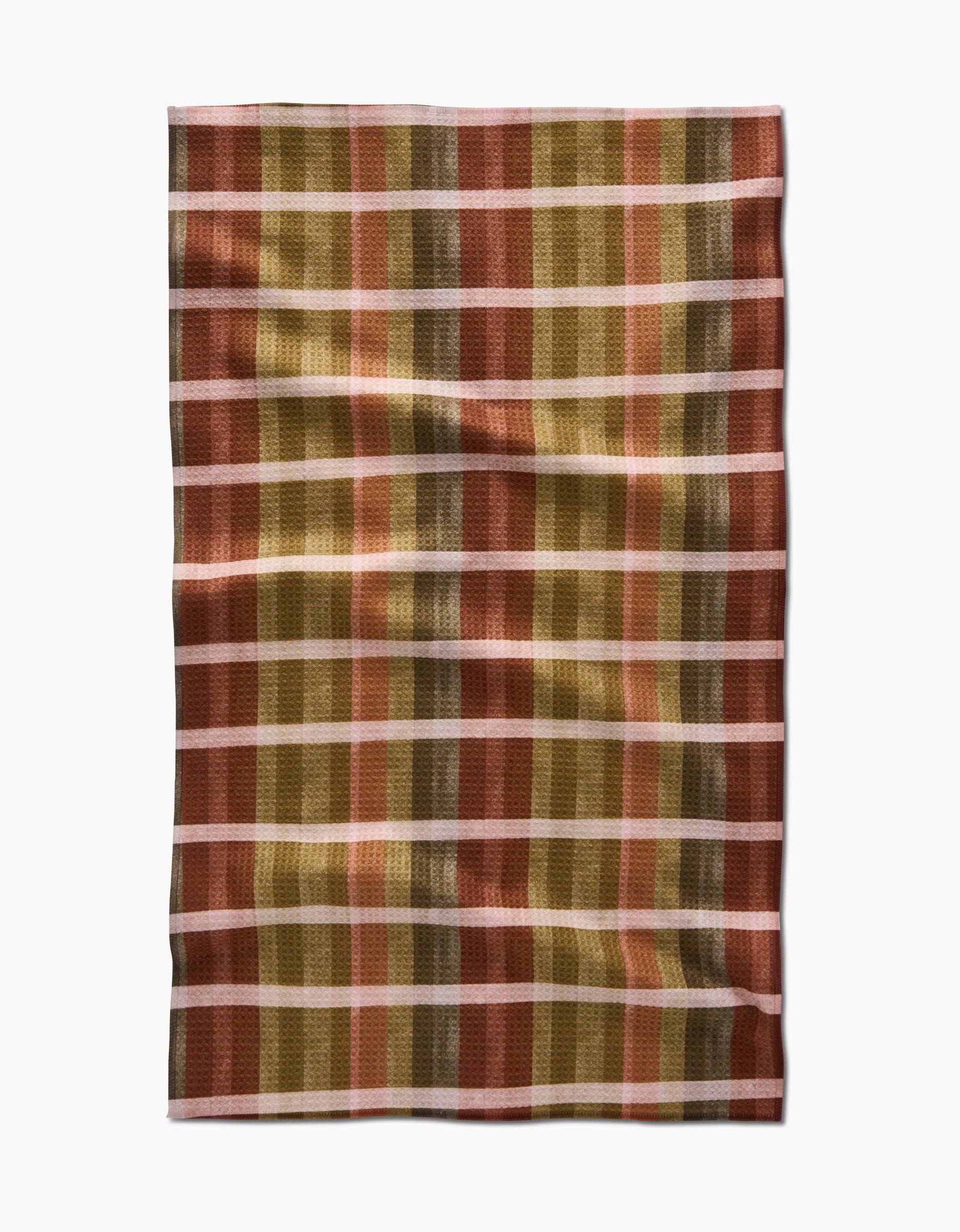 Fall Harvest Stripes Tea Towel, Feathered Farmhouse