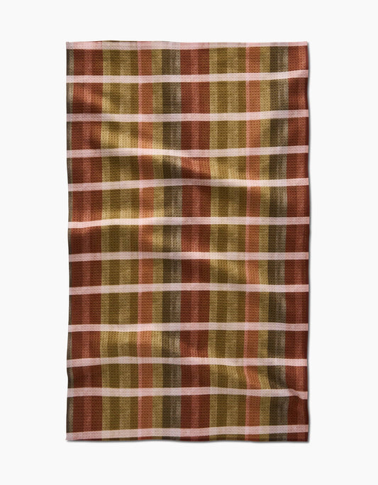 Fall Harvest Stripes Tea Towel, Feathered Farmhouse