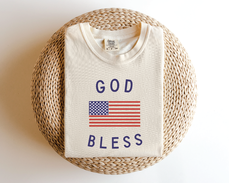 God Bless the USA 4th of July Classic Tee Christian Tee