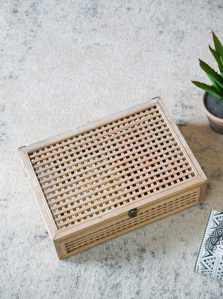 Bamboo + Fir Wood Woven Box, The Feathered Farmhouse