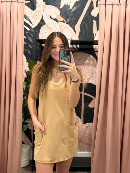 Washed Cotton Mini Dress