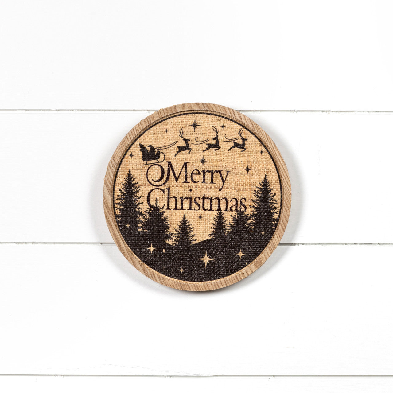 Round Merry Christmas Sign, The Feathered Farmhouse