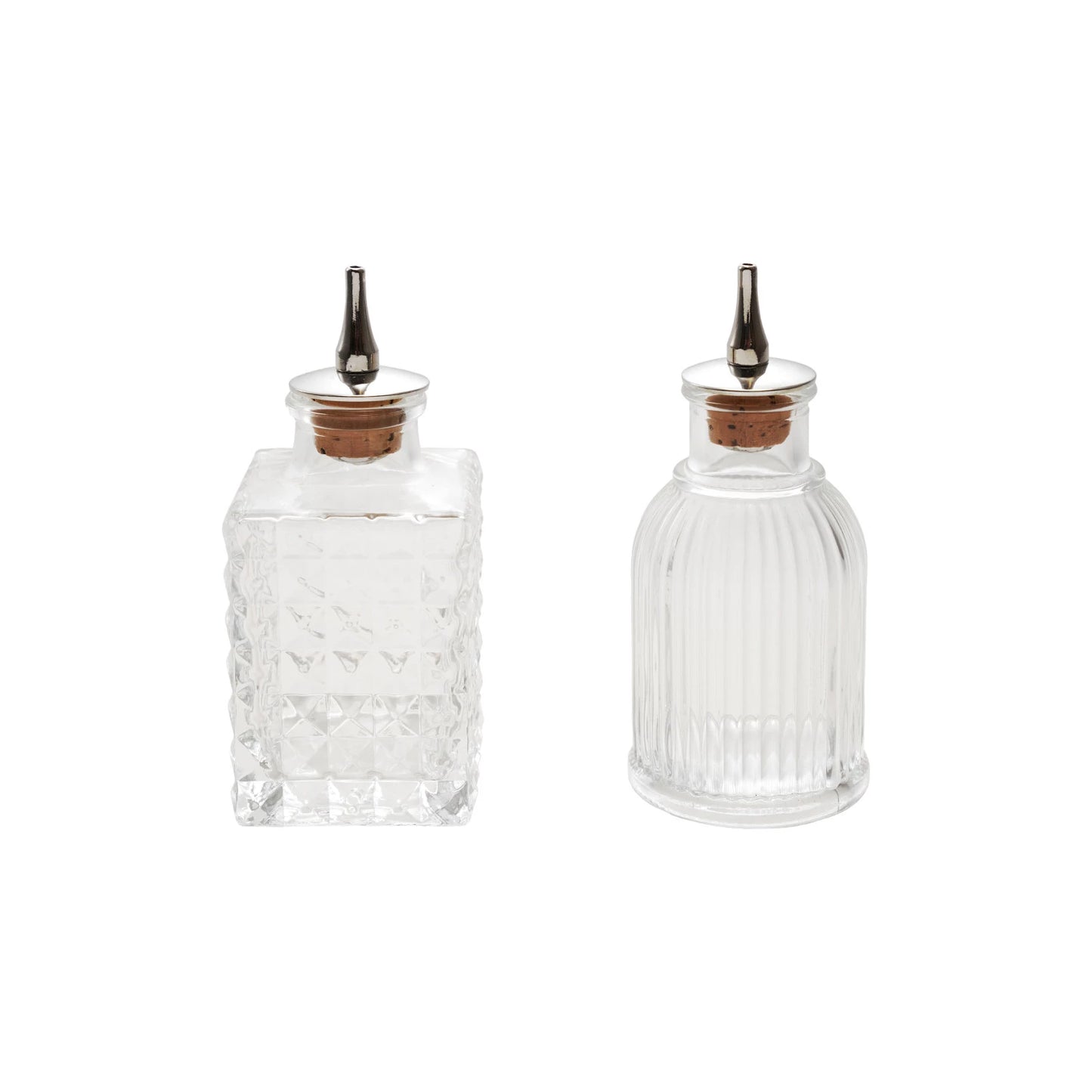 Pressed Glass Bitters Bottle, Feathered Farmhouse