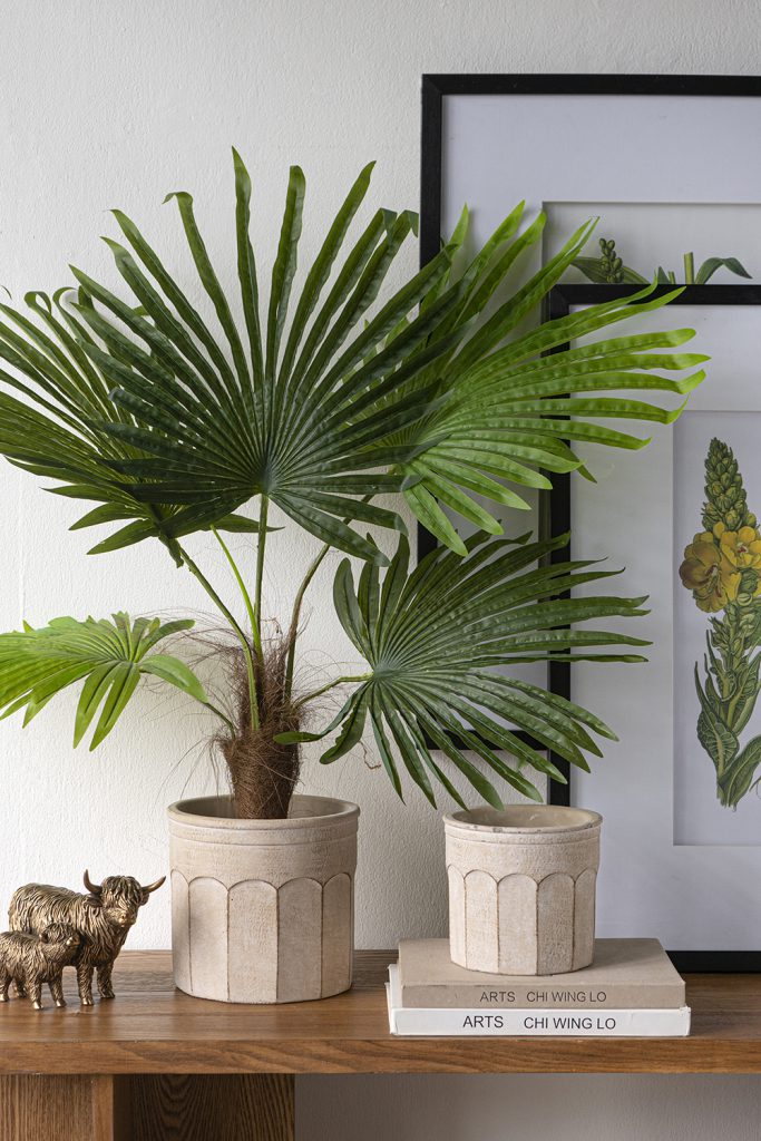 Cream Sand and Cement Planters, Feathered Farmhouse