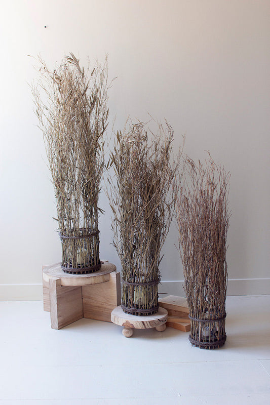 Natural Bamboo + Wood Lanterns