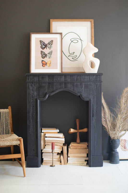 Black Wood Mantle, The Feathered Farmhouse