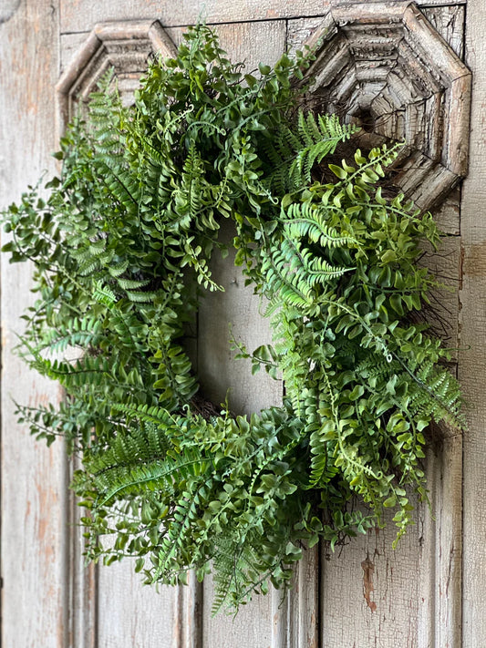 Fern & Fable Wreath, Feathered Farmhouse