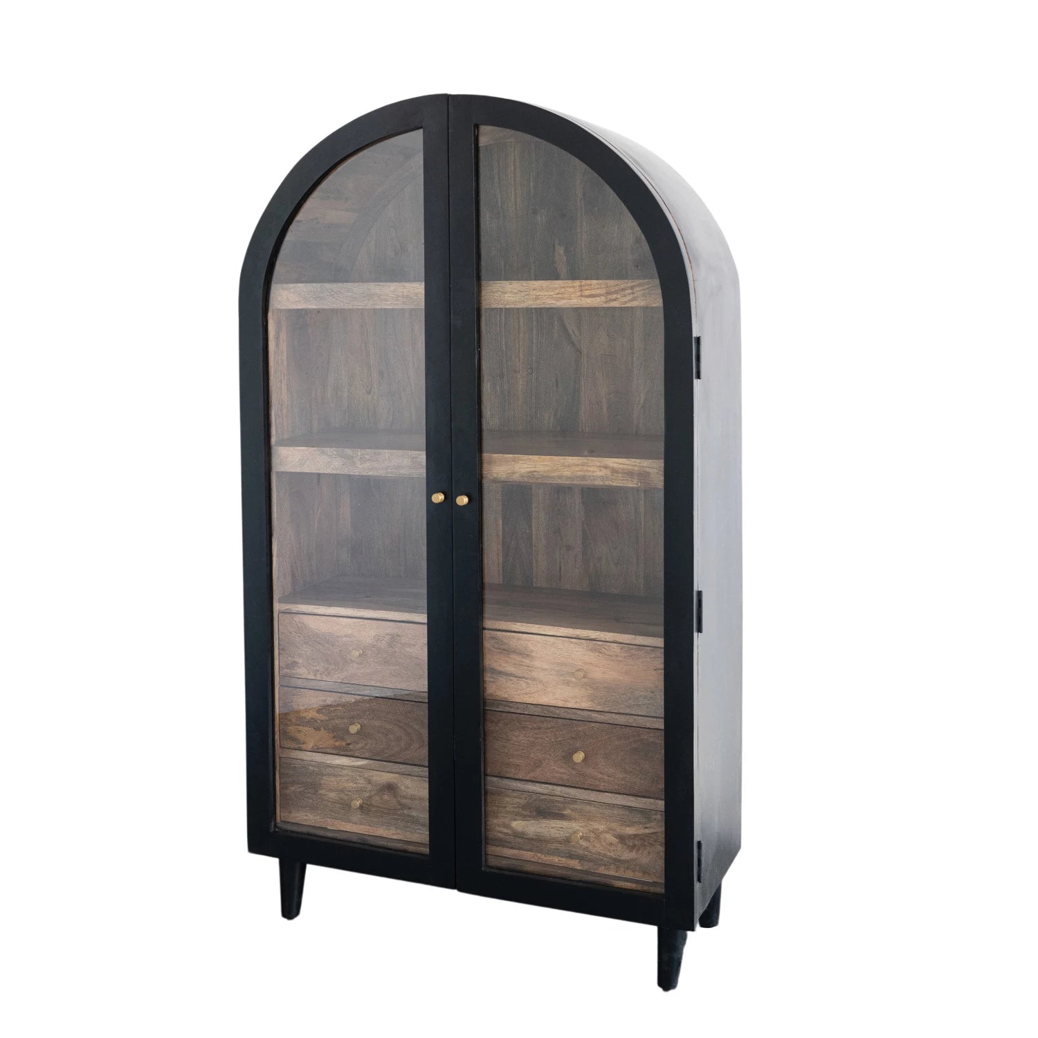 Mango Wood Arched Cabinet, Feathered Farmhouse