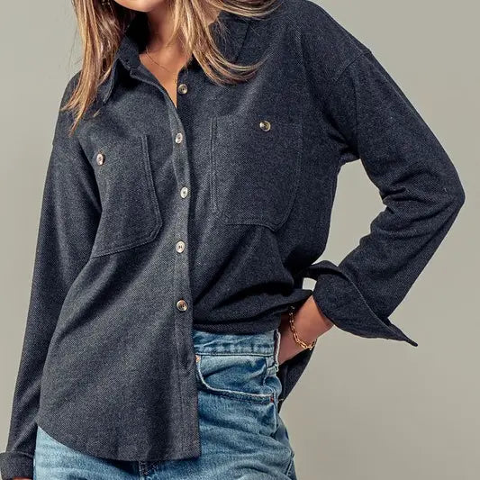 Comfy Worker Shirt, Feathered Farmhouse