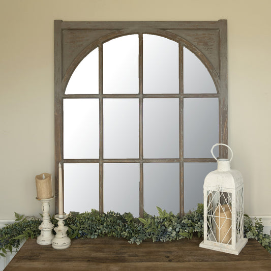 Wood Framed Arch Mirror, The Feathered Farmhouse