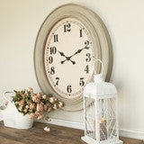 Oval Wood Wall Clock, The Feathered Farmhouse