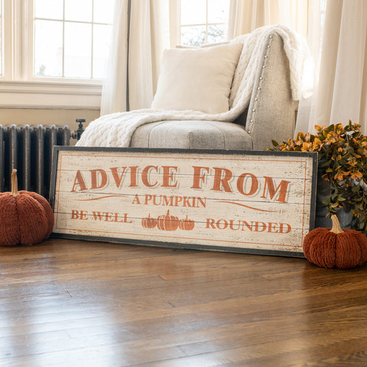 Advice from a Pumpkin Sign, The Feathered Farmhouse