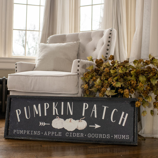 Black Pumpkin Patch Sign, The Feathered Farmhouse