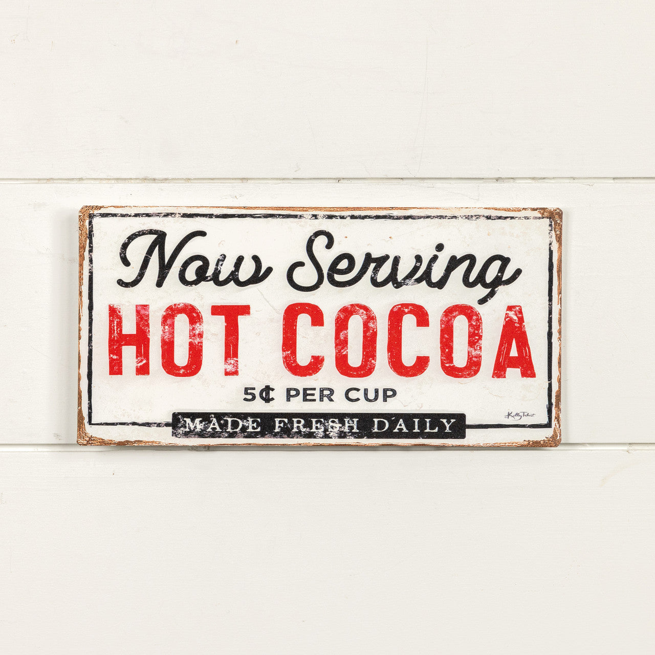 Serving Hot Cocoa Sign, Feathered Farmhouse