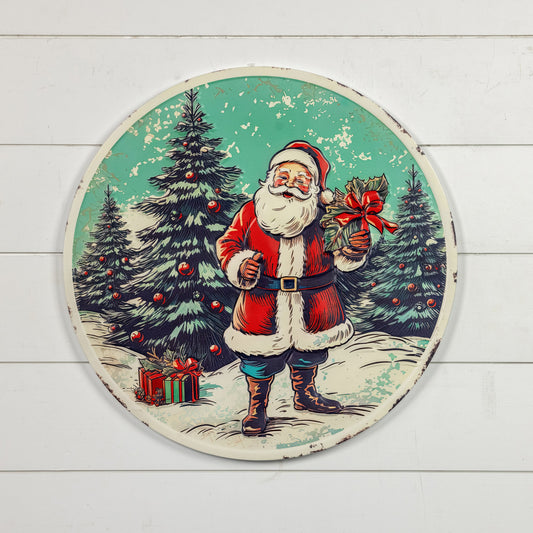 Santa's Tree Farm Sign, Feathered Farmhouse