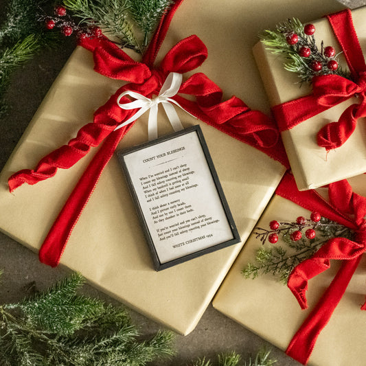 Count Your Blessings Ornament, Feathered Farmhouse