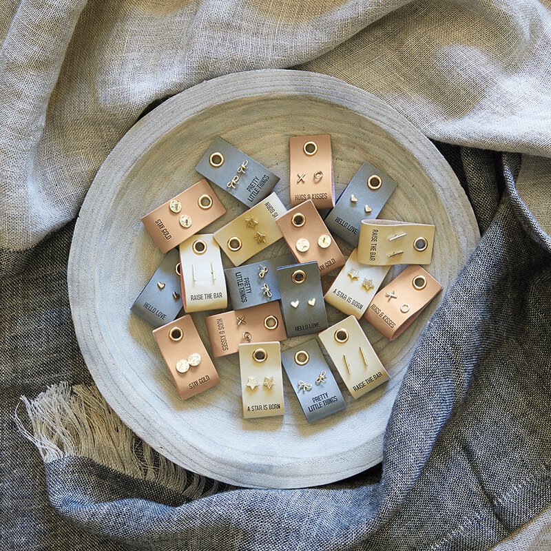 Leather Tag Earrings, The Feathered Farmhouse