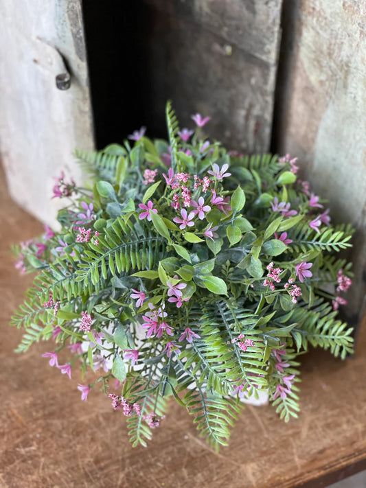 Pink Fernshot Blooms Orb, The Feathered Farmhouse