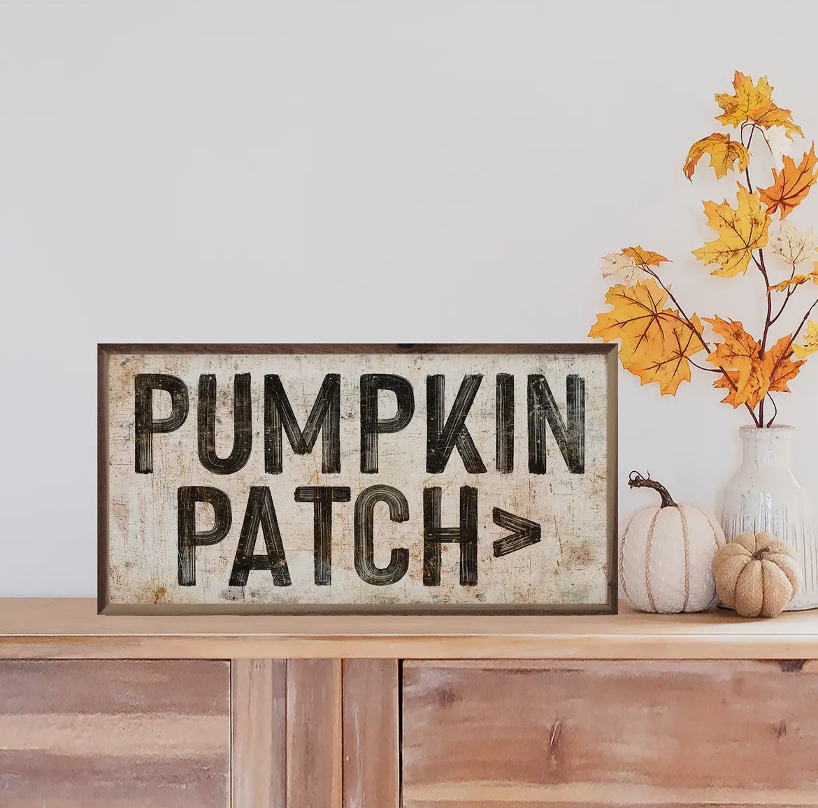 Pumpkin Patch Arrow White