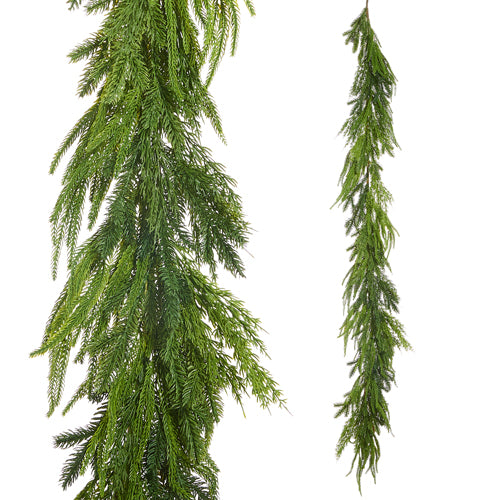 Mixed Greenery Garland, Feathered Farmhouse