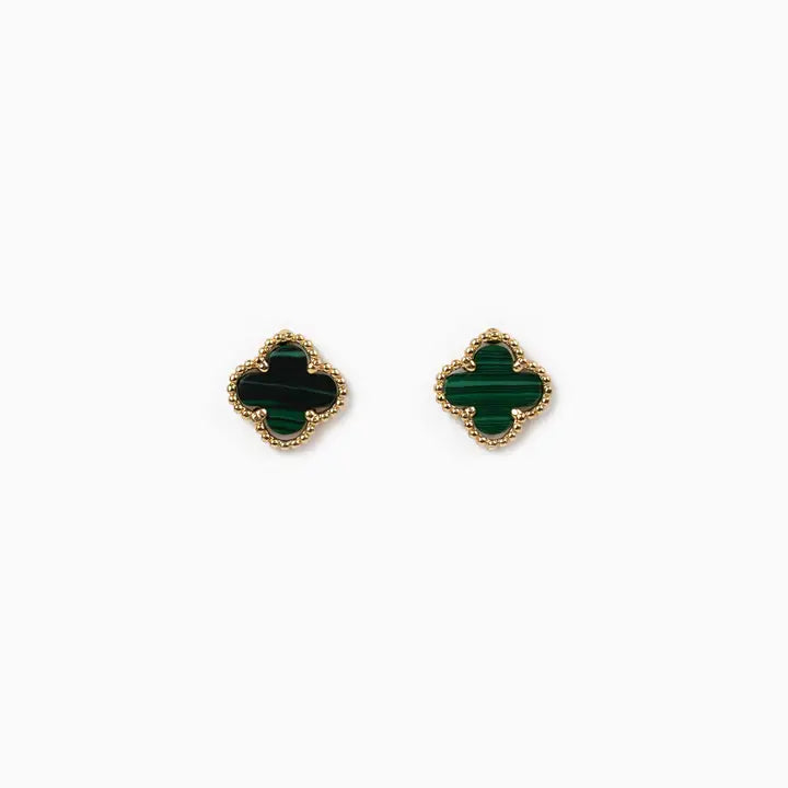 Gold Clover Stud Earrings