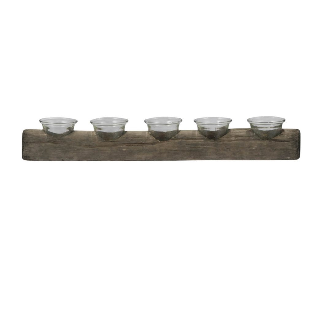 Jude 5-Votive Candle Holder, Feathered Farmhouse