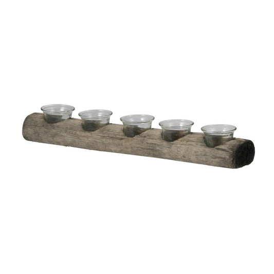 Jude 5-Votive Candle Holder, Feathered Farmhouse