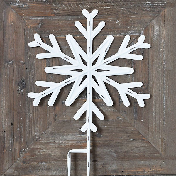 Tin Snowflake Stake, the Feathered Farmhouse