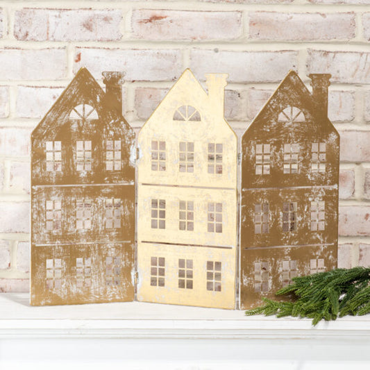 Trifold Gold Metal House