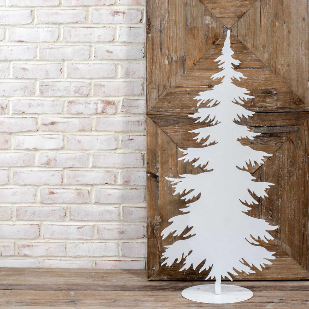 White Tin Glitter Tree, The Feathered Farmhouse