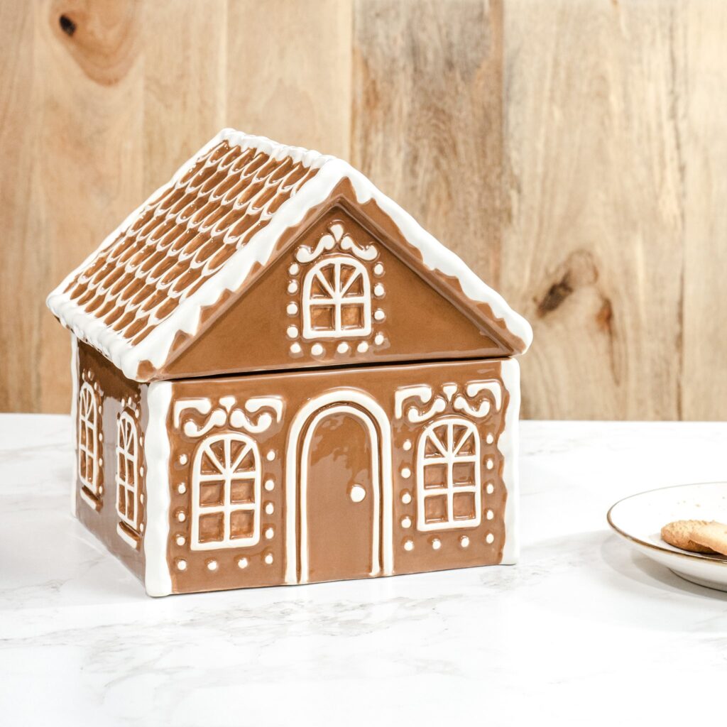 Gingerbread House Cookie Jar, The Feathered Farmhouse