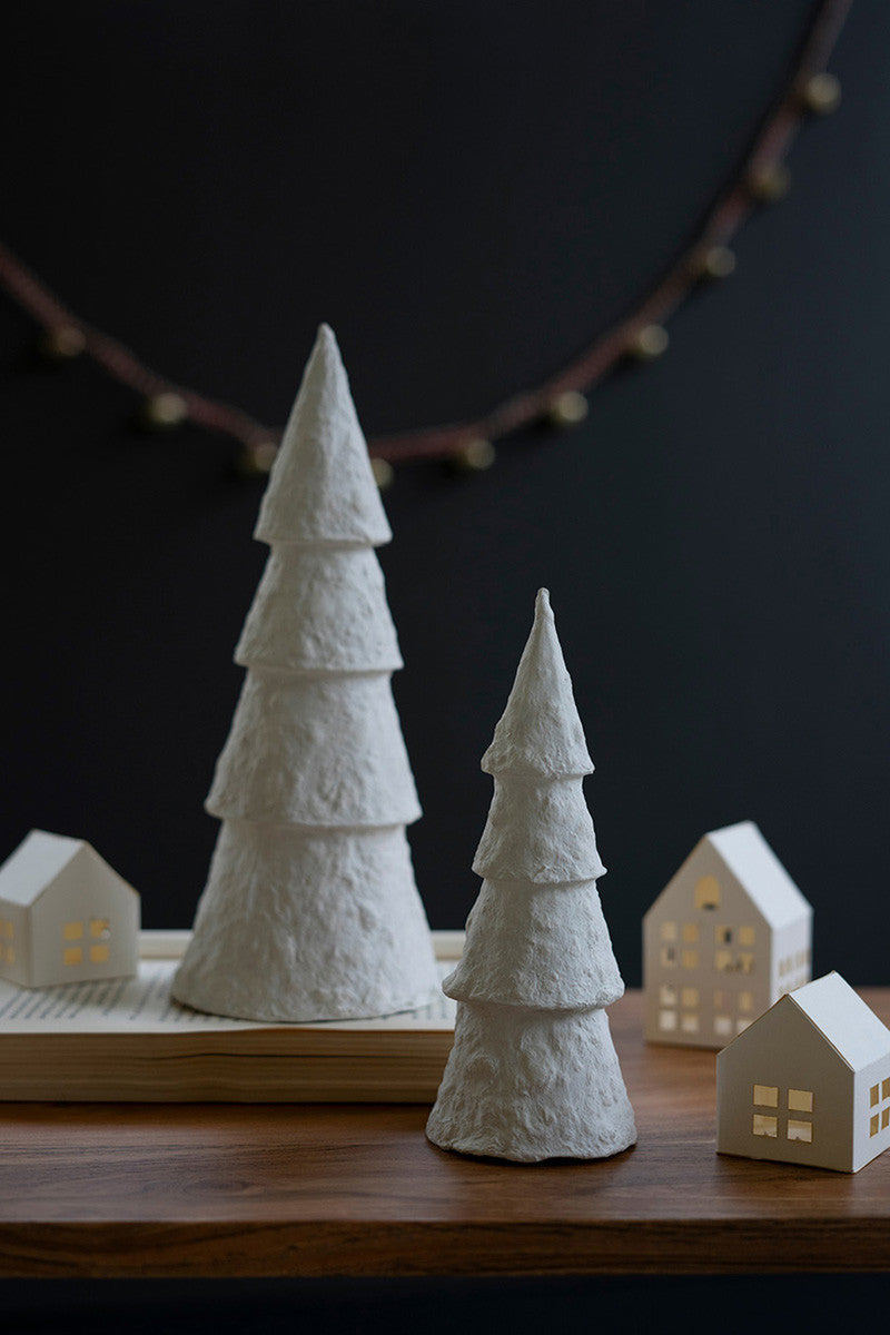 Paper Mache Christmas Trees, The Feathered Farmhouse