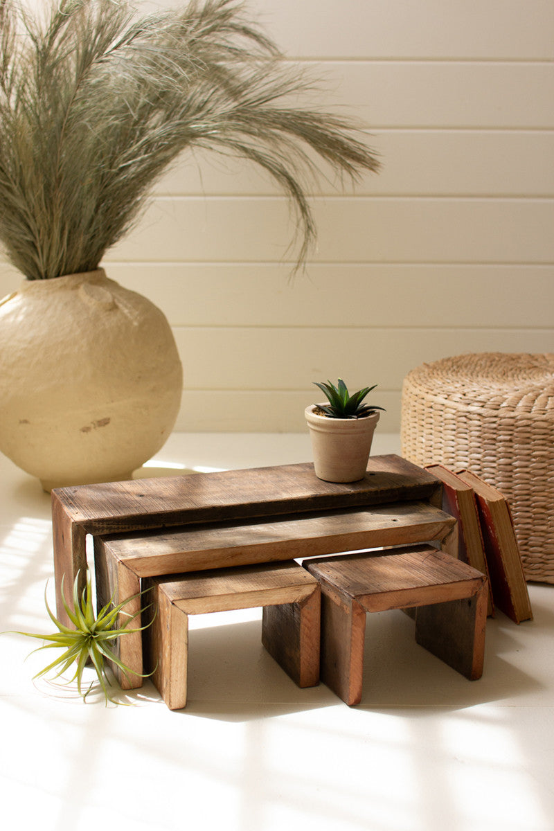 Recycled Wood Nesting Risers, The Feathered Farmhouse