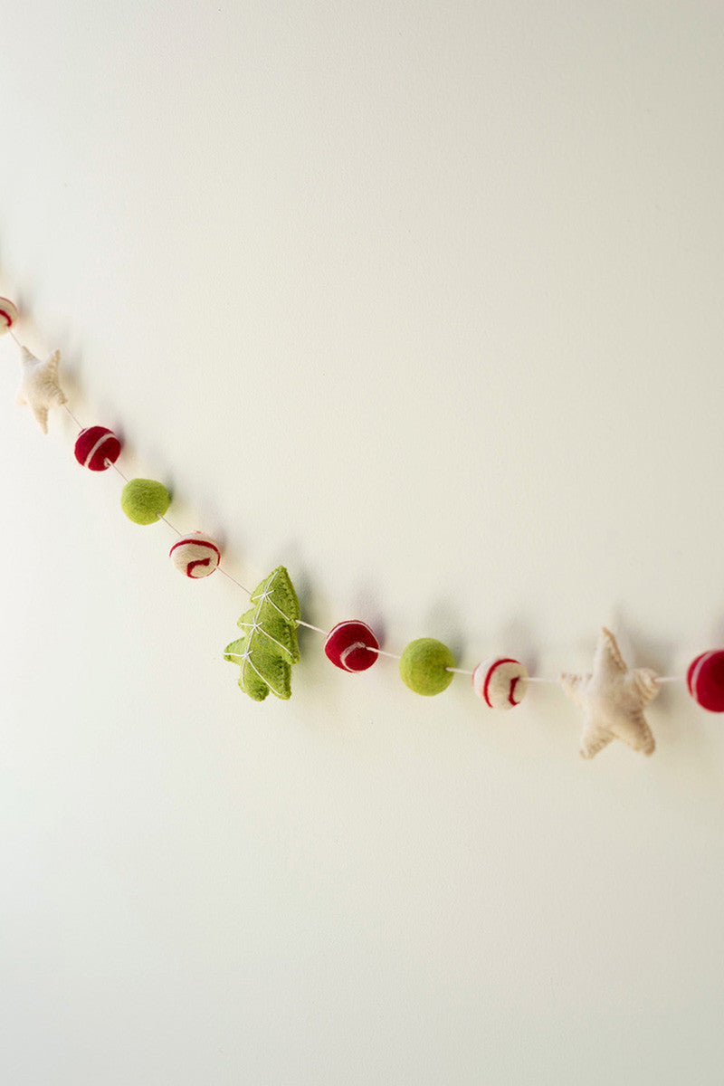 Felt Christmas Garland, The Feathered Farmhouse