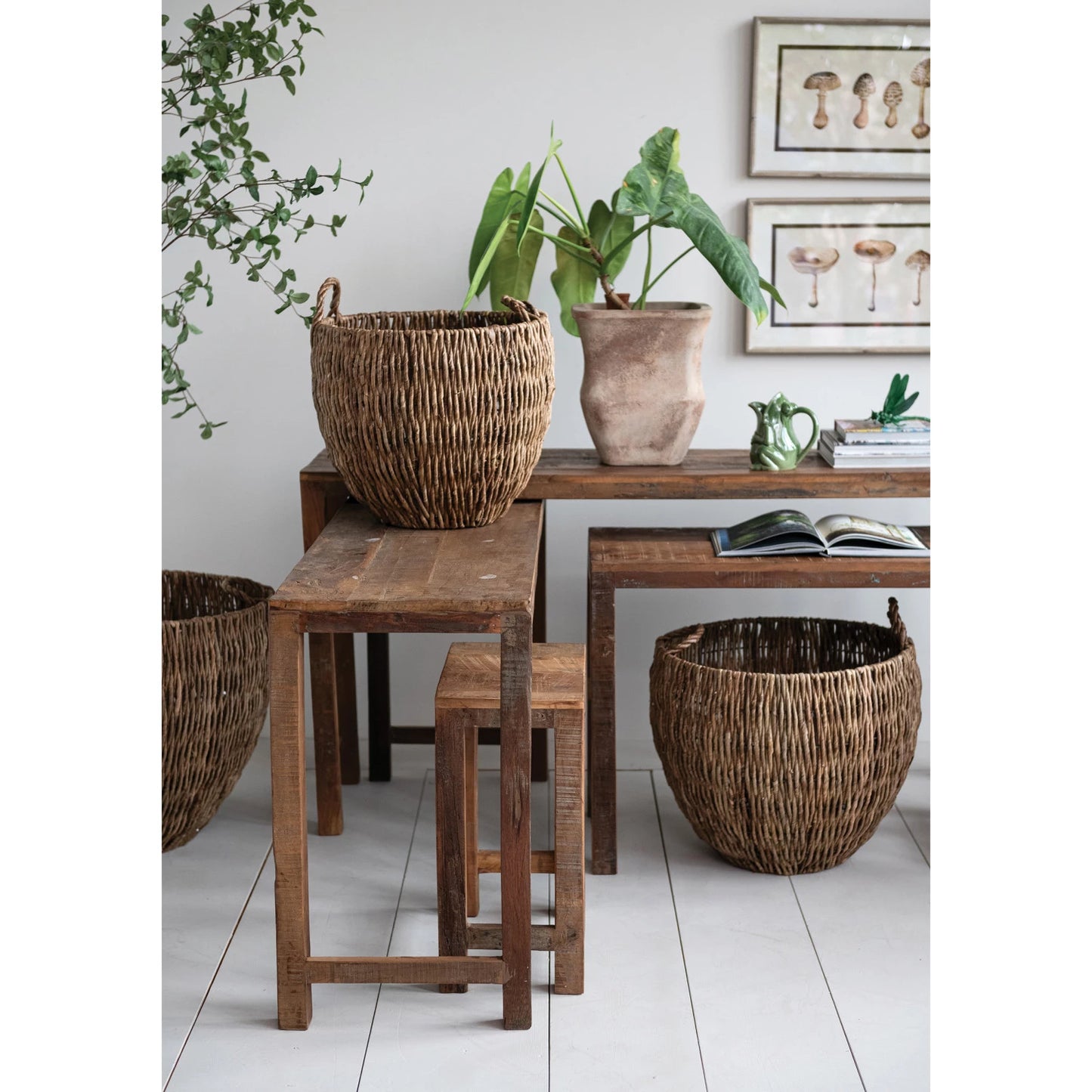 Reclaimed Wood Nesting Tables, Feathered Farmhouse