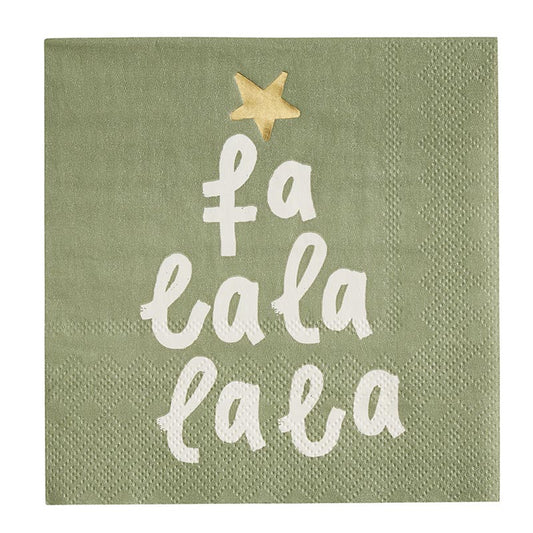Fa La La La Cocktail Napkins, Feathered Farmhouse