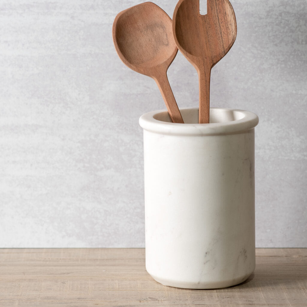 White Marble Jar, The Feathered Farmhouse