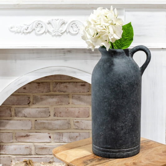 Charcoal Pitcher Vase, The Feathered Farmhouse