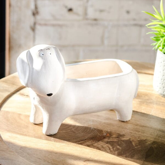 Weiner Dog Planter, The Feathered Farmhouse