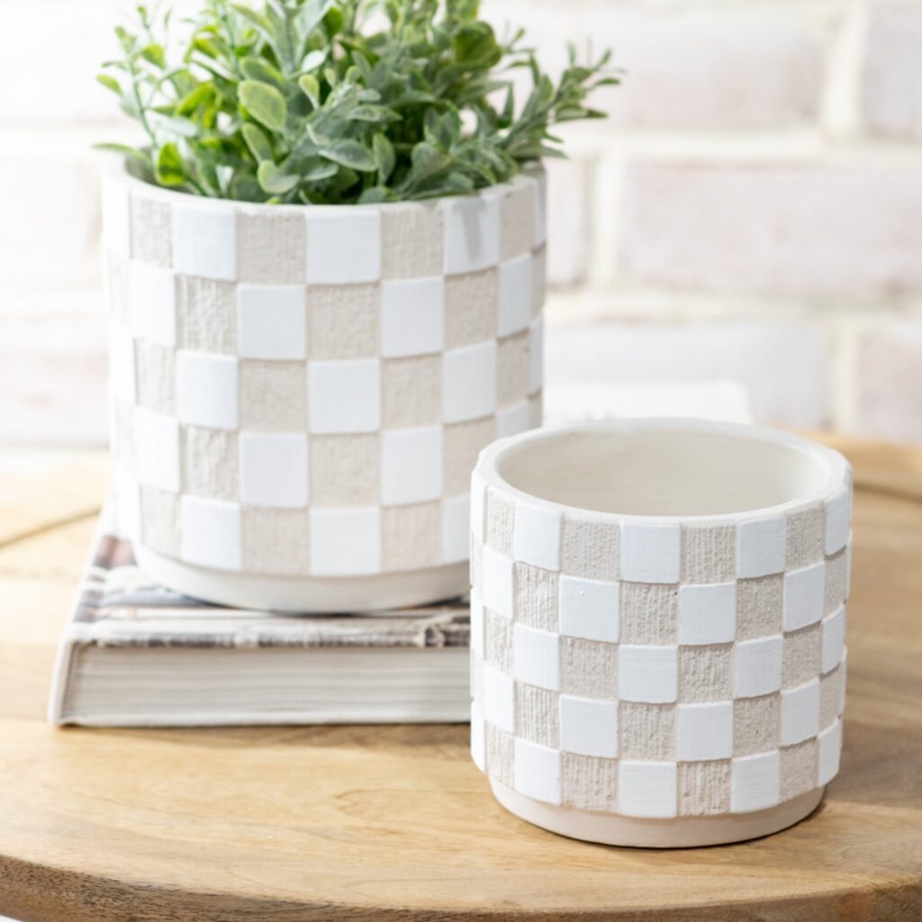 Weave Pattern Planters, The Feathered Farmhouse