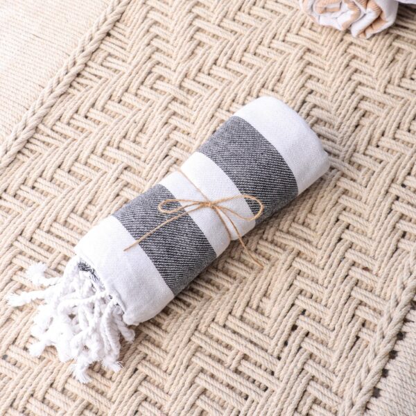 Black Stripe Throw, The Feathered Farmhouse