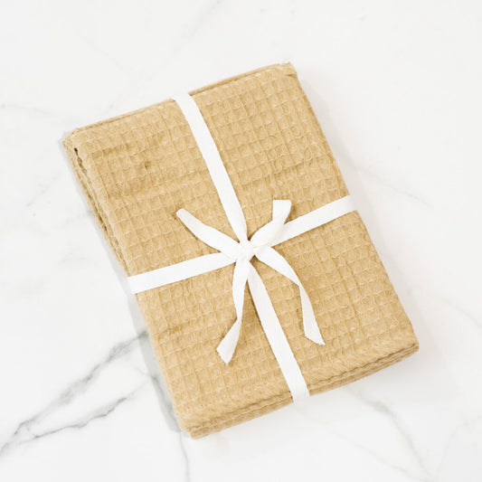 Beige Waffle Hand Towels, The Feathered Farmhouse