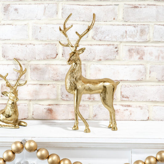 Gold Aluminum Deer, The Feathered Farmhouse