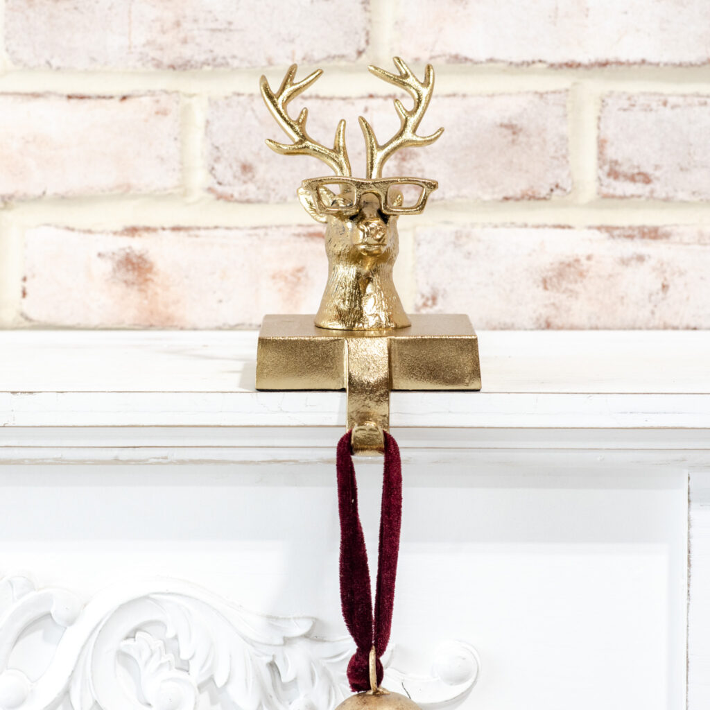 Eyeglass Reindeer Stocking Holder, The Feathered Farmhouse