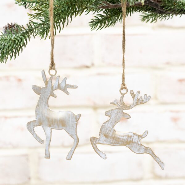 Gold Deer Ornaments, The Feathered Farmhouse